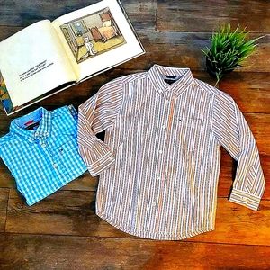 Bundle of 2 Boys size 5 long sleeve button shirts